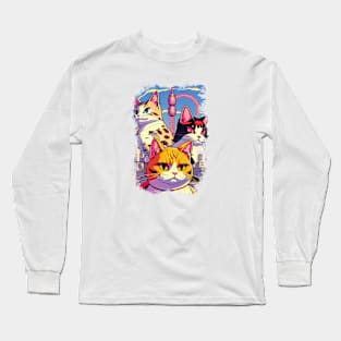 Three Cats Long Sleeve T-Shirt